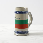 Flagge Bulgariens oder Bulgariens Bierglas (VorderseiteRechts)