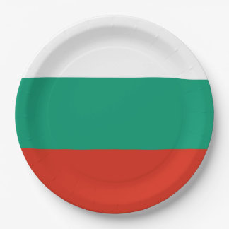 Flagge Bulgariens oder Bulgariens Pappteller
