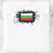 Flagge Bulgariens Ovaler Aufkleber (Tasche)