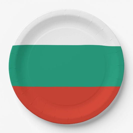 Flagge Bulgariens Pappteller (Vorderseite)