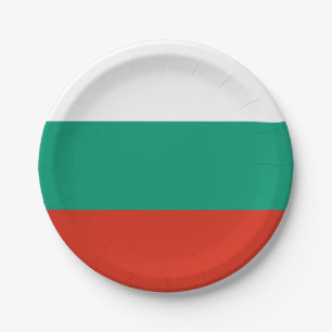 Flagge Bulgariens Pappteller