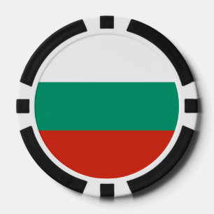 Flagge Bulgariens Pokerchips