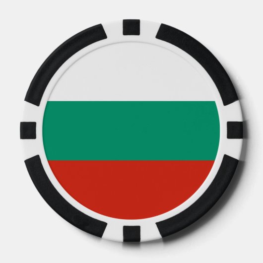 Flagge Bulgariens Pokerchips (Vorderseite)