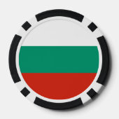 Flagge Bulgariens Pokerchips (Rückseite)