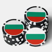 Flagge Bulgariens Pokerchips (Stapel)