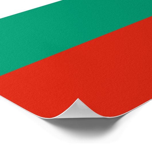 Flagge Bulgariens Poster (Ecke)