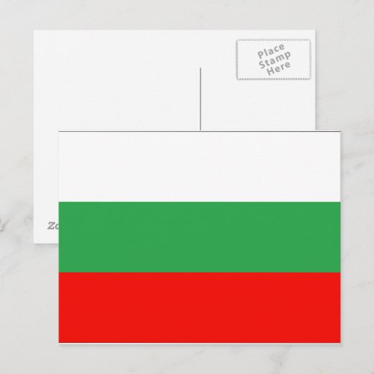 Flagge Bulgariens Postkarte (Vorne/Hinten)