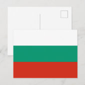 Flagge Bulgariens Postkarte (Vorne/Hinten)