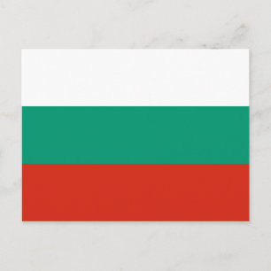 Flagge Bulgariens Postkarte