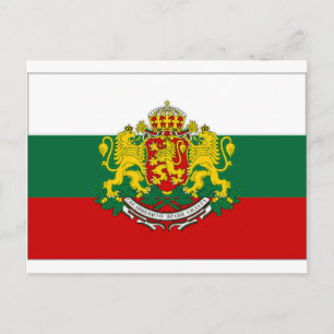 Flagge Bulgariens Postkarte