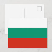 Flagge Bulgariens Postkarte (Vorne/Hinten)