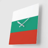 Flagge Bulgariens Quadratische Wanduhr (Winkel)