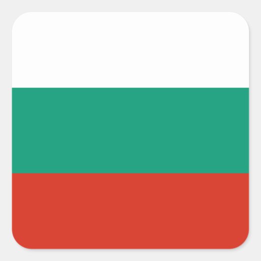 Flagge Bulgariens Quadratischer Aufkleber (Vorderseite)