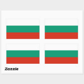 Flagge Bulgariens Rechteckiger Aufkleber (Blatt)