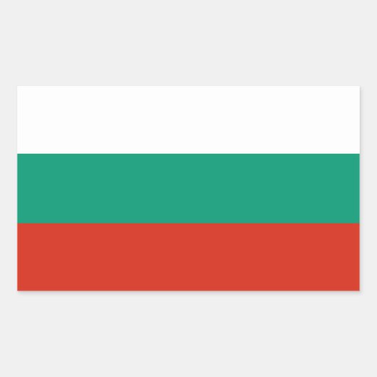 Flagge Bulgariens Rechteckiger Aufkleber (Vorderseite)
