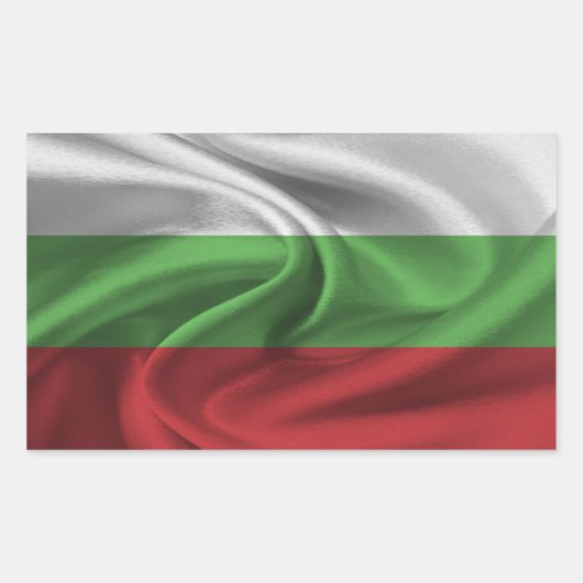 Flagge Bulgariens Rechteckiger Aufkleber (Vorderseite)