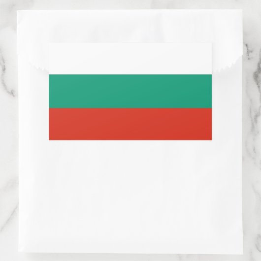 Flagge Bulgariens Rechteckiger Aufkleber (Tasche)