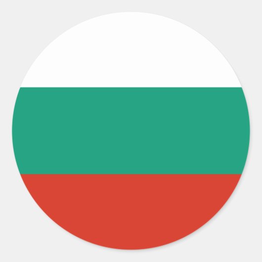 Flagge Bulgariens Runder Aufkleber (Vorderseite)