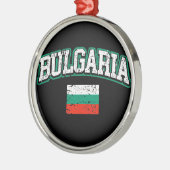 Flagge Bulgariens Silbernes Ornament (Links)