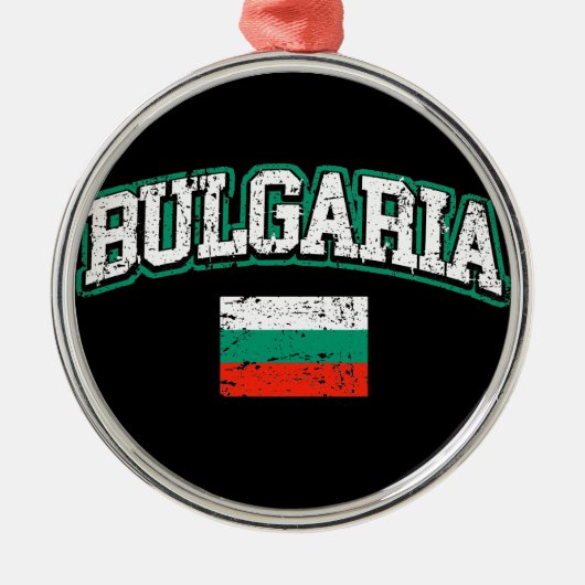 Flagge Bulgariens Silbernes Ornament (Vorne)