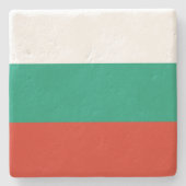 Flagge Bulgariens Steinuntersetzer (Vorderseite)