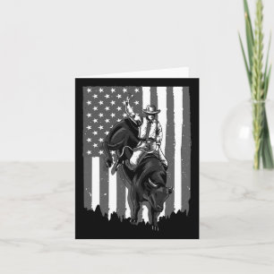 Flagge Bull Riding Cowboy 4. Juli Patriotischer Ro Karte