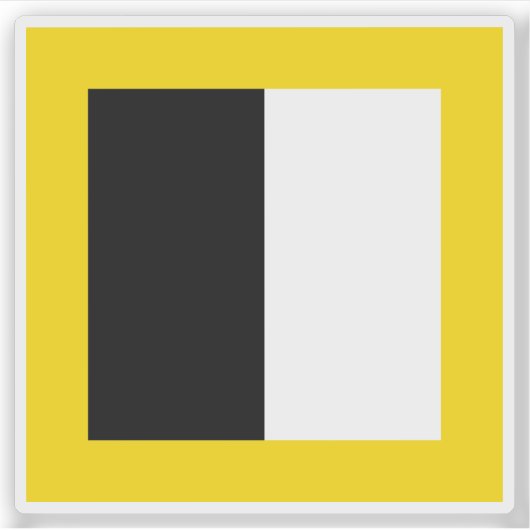 Flagge Burgdorfs, Schweiz Aufkleber (Vorderseite)