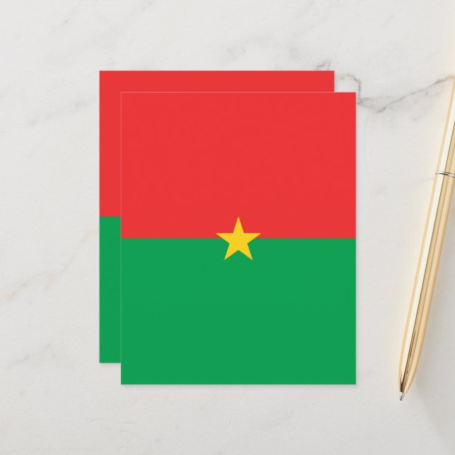 Flagge Burkina Faso (Vorderseite/Rückseite Beispiel)