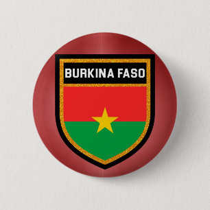 Flagge Burkina Faso Button