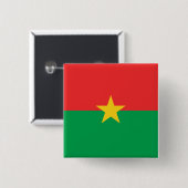 Flagge Burkina Faso Button (Vorne & Hinten)