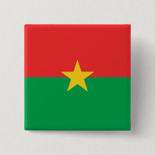 Flagge Burkina Faso Button