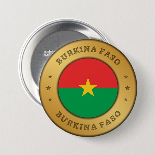 Flagge Burkina Faso Button (Vorne & Hinten)