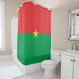 Flagge Burkina Faso Duschvorhang