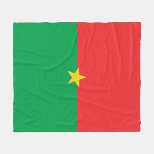 Flagge Burkina Faso Fleecedecke (Vorderseite (Horizontal))