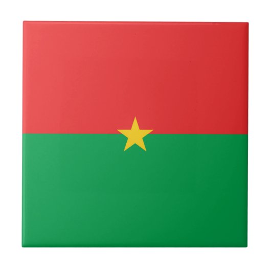 Flagge Burkina Faso Fliese (Vorderseite)