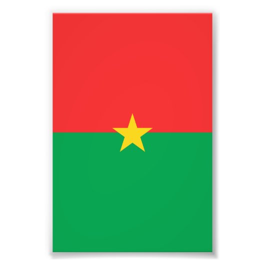 Flagge Burkina Faso Fotodruck (Vorne)