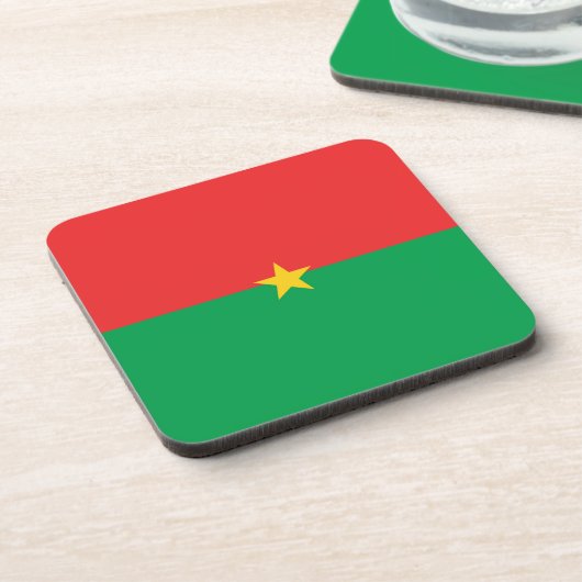 Flagge Burkina Faso Getränkeuntersetzer (Linke Seite)