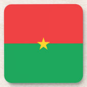 Flagge Burkina Faso Getränkeuntersetzer (Vorderseite)