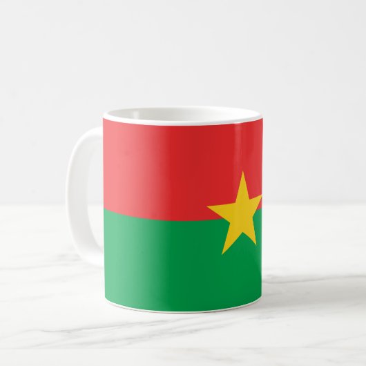 Flagge Burkina Faso Kaffeetasse (Vorderseite Links)
