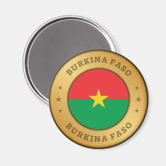 Flagge Burkina Faso Magnet (Vorderseite/Rückseite)
