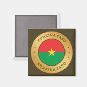 Flagge Burkina Faso Magnet (Vorderseite/Rückseite)