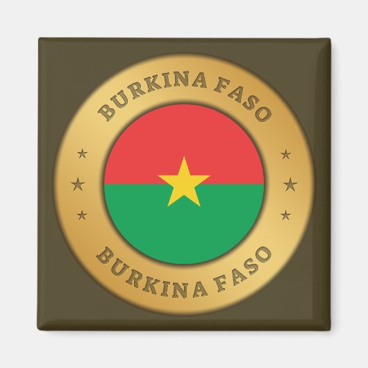 Flagge Burkina Faso Magnet (Vorne)