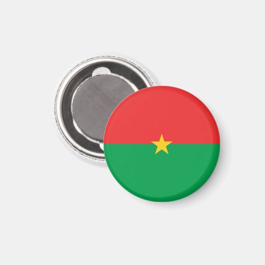 Flagge Burkina Faso Magnet (Vorderseite/Rückseite)