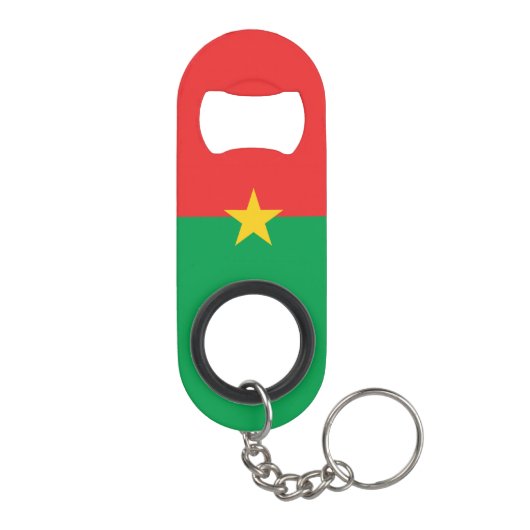 Flagge Burkina Faso Mini Flaschenöffner (Rückseite)