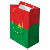 Flagge Burkina Faso Mittlere Geschenktüte (Rückseite Schrägansicht)