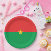 Flagge Burkina Faso Pappteller (Party)