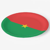 Flagge Burkina Faso Pappteller (Schrägansicht)