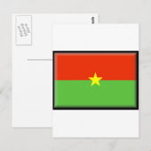 Flagge Burkina Faso Postkarte (Vorne/Hinten)