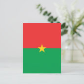 Flagge Burkina Faso Postkarte (Stehend Vorderseite)