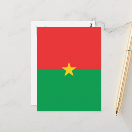 Flagge Burkina Faso Postkarte (Vorderseite/Rückseite Beispiel)
